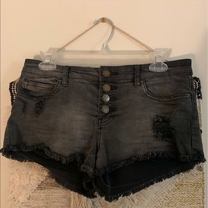 Billabong black jean shorts